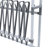 Schoenenrek Met Wieltjes 89X27X120 Cm Zilverkleurig