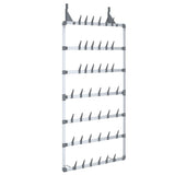 Schoenenrek Hangend 66X13X139 Cm Zilverkleurig Rood