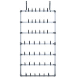 Schoenenrek Hangend 66X13X139 Cm Zilverkleurig Rood