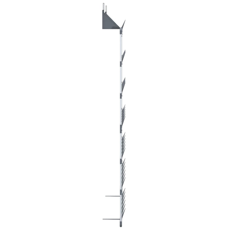 Schoenenrek Hangend 66X13X139 Cm Zilverkleurig Rood