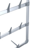 Schoenenrek Hangend 66X13X139 Cm Zilverkleurig Rood