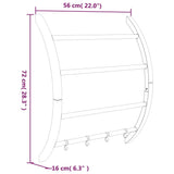 Handdoekenrek Met Haken Aluminium Zilverkleurig