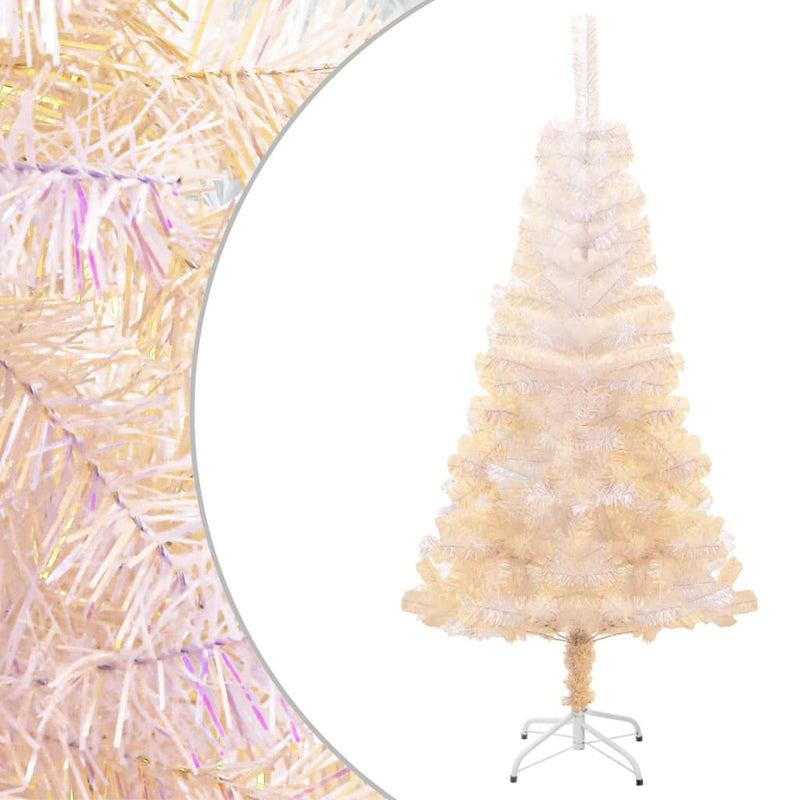 Kunstkerstboom Met Iriserende Uiteinden 210 Cm Pvc Wit