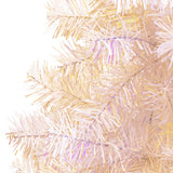 Kunstkerstboom Met Iriserende Uiteinden 210 Cm Pvc Wit
