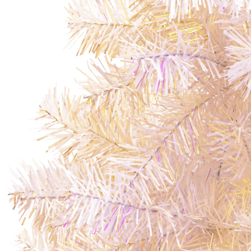 Kunstkerstboom Met Iriserende Uiteinden 210 Cm Pvc Wit