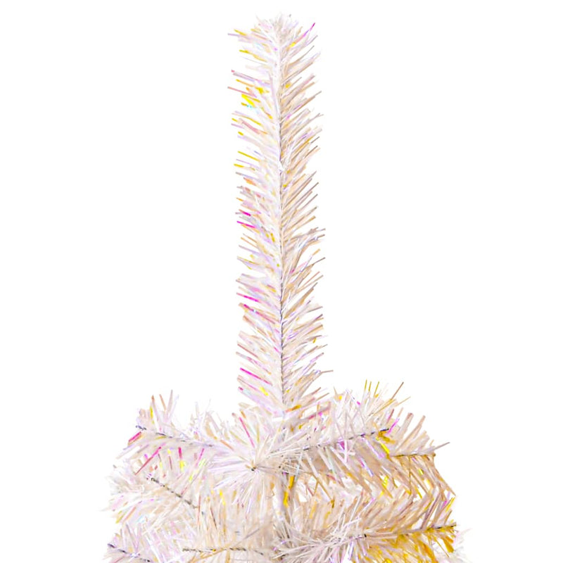 Kunstkerstboom Met Iriserende Uiteinden 210 Cm Pvc Wit
