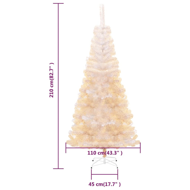 Kunstkerstboom Met Iriserende Uiteinden 210 Cm Pvc Wit