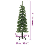 Kunstkerstboom Met Standaard Smal 120 Cm Pe Groen