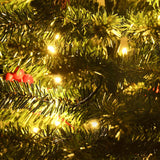 Kunstkerstbomen 2 St Met Krans, Guirlande En Led's Groen En Goud