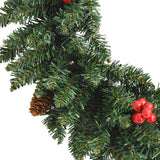 Kunstkerstbomen 2 St Met Krans, Guirlande En Led's Groen En Goud