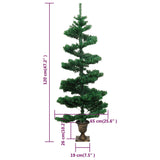Kunstkerstboom Met Verlichting En Pot 120 Cm Pvc Groen