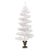 Kunstkerstboom Met Verlichting En Pot 120 Cm Pvc Wit