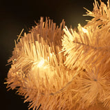 Kunstkerstboom Met Verlichting En Pot 120 Cm Pvc Wit