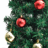 Kerstcactus Met Standaard En Led's Pvc Groen Wit