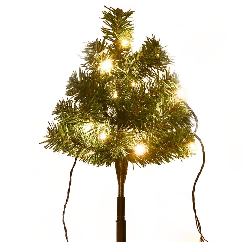 Tuinpadkerstbomen 6 St Met Te Led's 45 Cm Pvc Warmwit