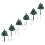 Tuinpadkerstbomen 6 St Met Meerkleurige Led's 45 Cm Pvc Multikleur