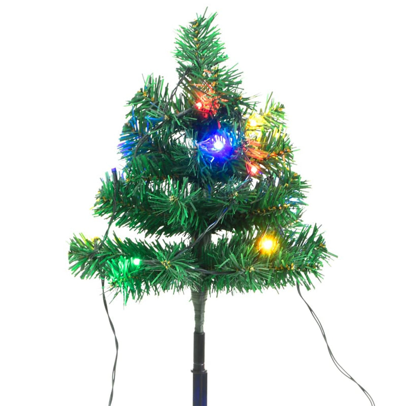 Tuinpadkerstbomen 6 St Met Meerkleurige Led's 45 Cm Pvc Multikleur