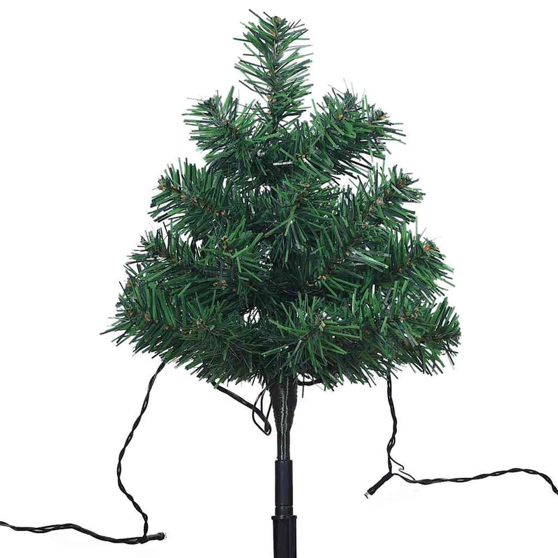 Tuinpadkerstbomen 6 St Met Meerkleurige Led's 45 Cm Pvc Multikleur