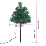 Tuinpadkerstbomen 6 St Met Meerkleurige Led's 45 Cm Pvc Multikleur