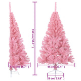 Kunstkerstboom Met Standaard Half 150 Cm Pvc