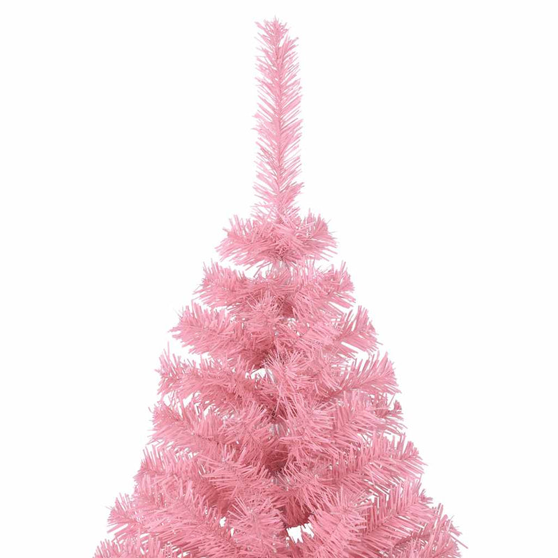Kunstkerstboom Met Standaard Half 180 Cm Pvc Roze