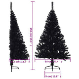 Kunstkerstboom Met Standaard Half 150 Cm Pvc