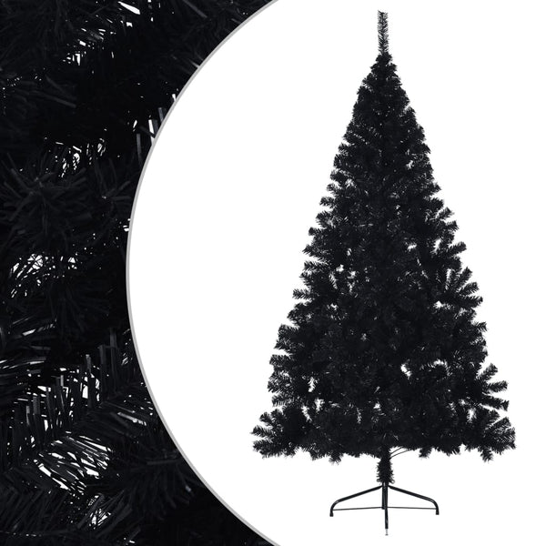 Kunstkerstboom Met Standaard Half 180 Cm Pvc Zwart