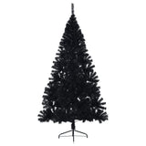 Kunstkerstboom Met Standaard Half 180 Cm Pvc Zwart