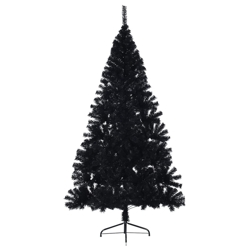 Kunstkerstboom Met Standaard Half 180 Cm Pvc Zwart