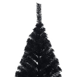 Kunstkerstboom Met Standaard Half 180 Cm Pvc Zwart