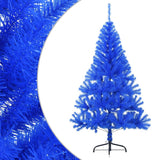 Kunstkerstboom Met Standaard Half 120 Cm Pvc Blauw