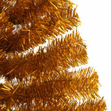 Kunstkerstboom Half Met Standaard 120 Cm Pet Kleurig Goud