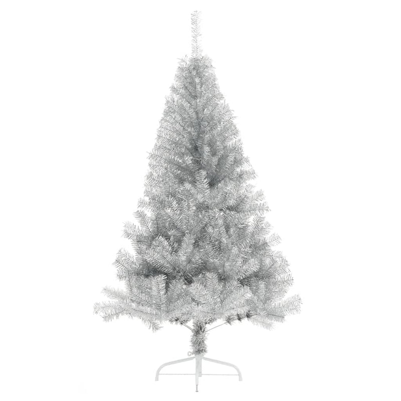 Kunstkerstboom Half Met Standaard 180 Cm Pet Kleurig Zilver