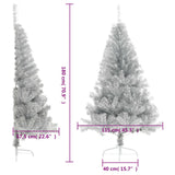 Kunstkerstboom Half Met Standaard 180 Cm Pet Kleurig Zilver