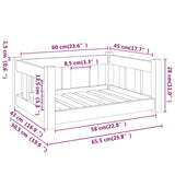 Hondenmand 65,5X50,5X28 Cm Massief Grenenhout