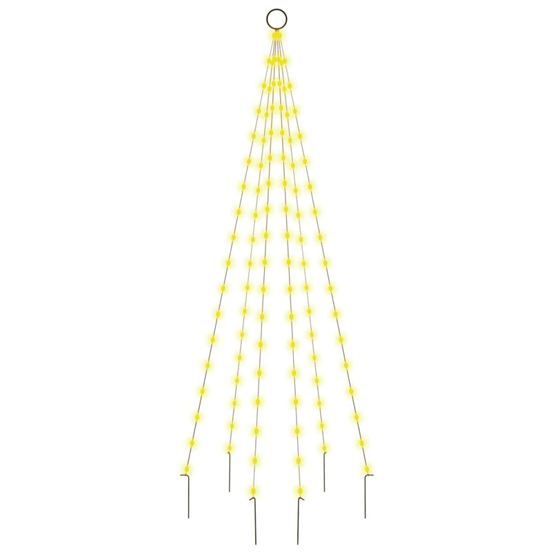 Vlaggenmast Kerstboom 108 Led's 180 Cm