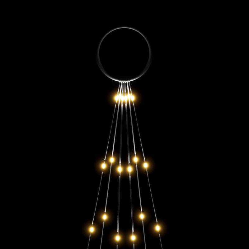 Vlaggenmast Kerstboom 108 Led's 180 Cm