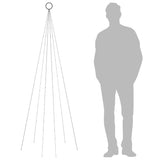 Vlaggenmast Kerstboom 108 Led's 180 Cm