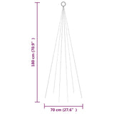 Vlaggenmast Kerstboom 108 Led's 180 Cm