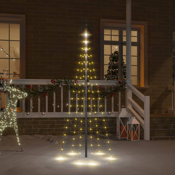 Vlaggenmast Kerstboom 108 Led's 180 Cm