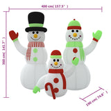 Sneeuwpopfamilie Opblaasbaar Met Led's