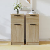 Dressoirs 30X30X70 Cm Bewerkt Hout Artisanaal Eikenkleur