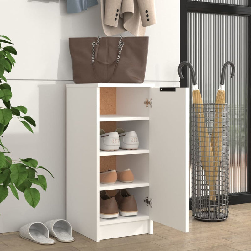 Schoenenkast 30X35X70 Cm Bewerkt Hout Wit
