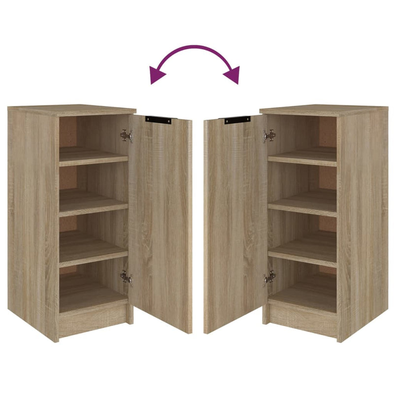 Schoenenkast 30X35X70 Cm Bewerkt Hout Kleurig Sonoma Eiken