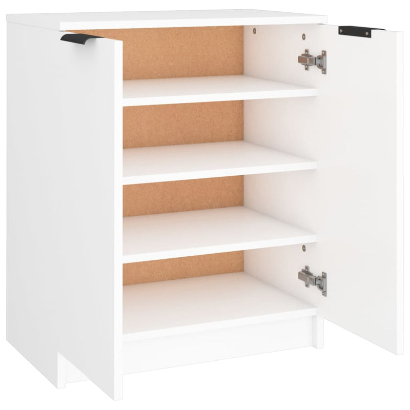 Schoenenkast 59X35X70 Cm Bewerkt Hout Wit