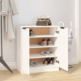 Schoenenkast 59X35X70 Cm Bewerkt Hout Wit