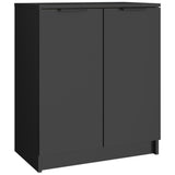 Schoenenkast 59X35X70 Cm Bewerkt Hout Zwart