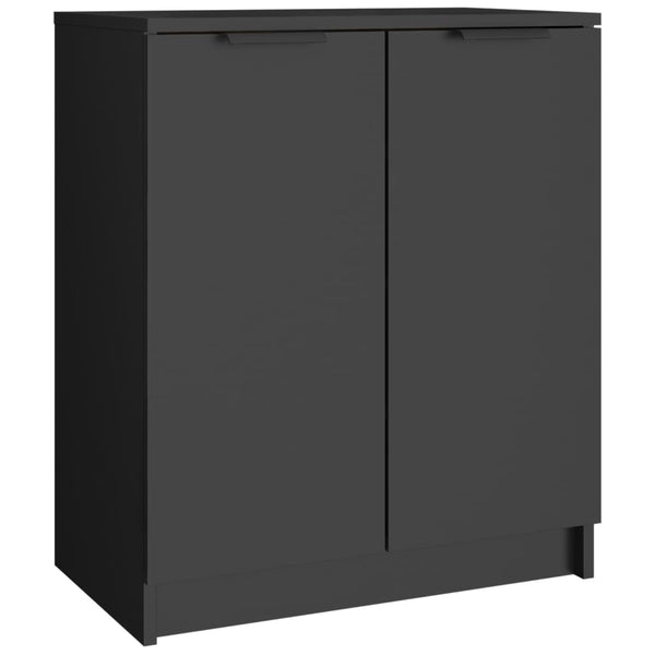 Schoenenkast 59X35X70 Cm Bewerkt Hout Zwart