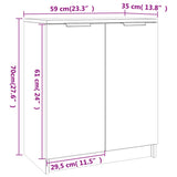 Schoenenkast 59X35X70 Cm Bewerkt Hout Zwart