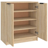 Schoenenkast 59X35X70 Cm Bewerkt Hout Kleurig Sonoma Eiken